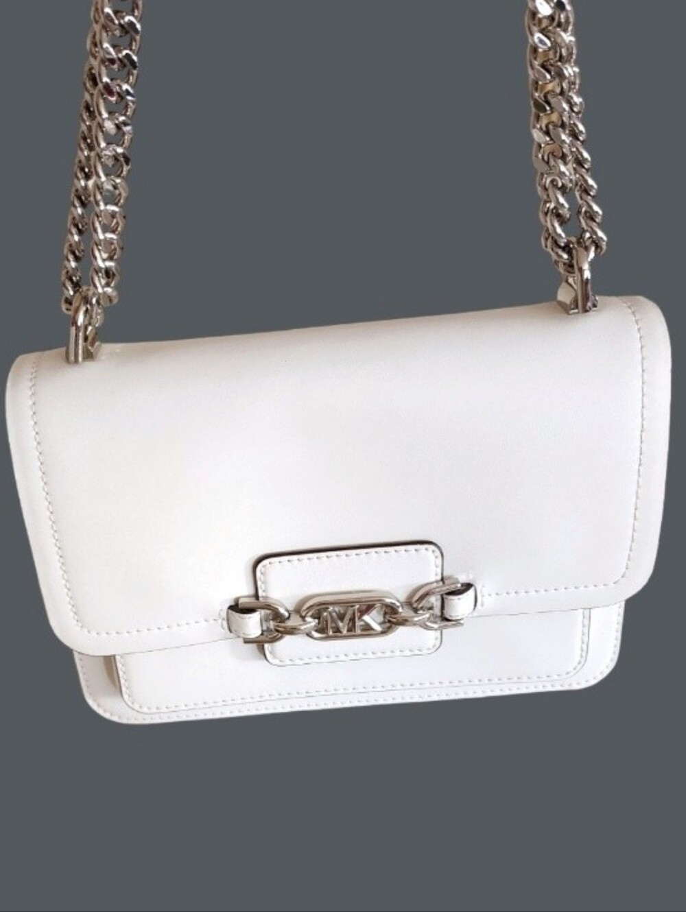 Michael Kors Summer White Crossbody Bag - Silver Hardware